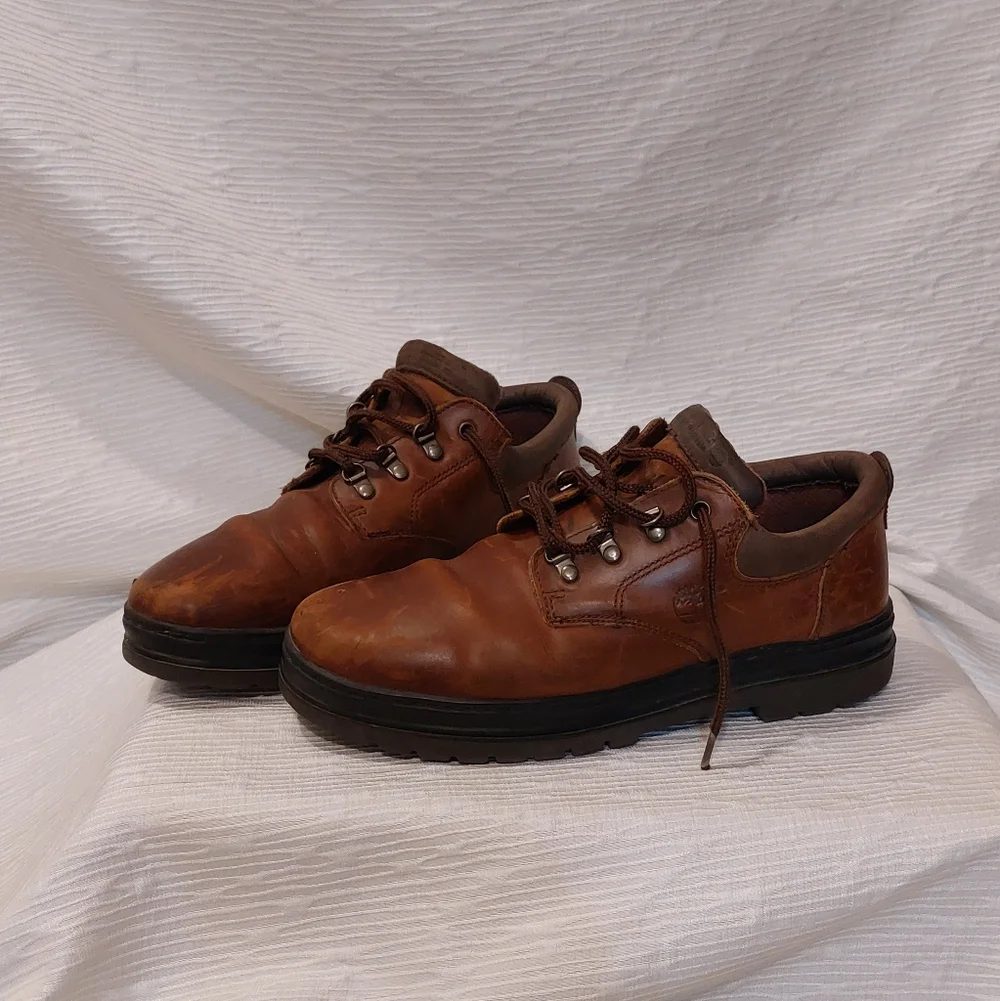 Vintage Timberland Men's Brown Leather Oxfords Size 11